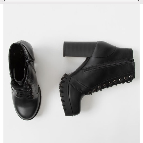 Lace Up High Heel Booties - Picture 2 of 9